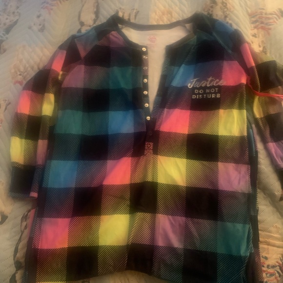 Justice Onesie Plaid Cozy Size 14 , warm and perfect for any time of year - Picture 11 of 15